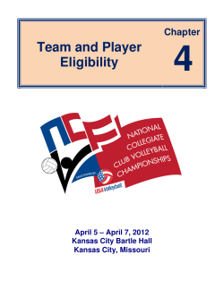 Team and Player Eligibility