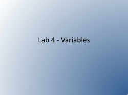 Lab 4 - Variables