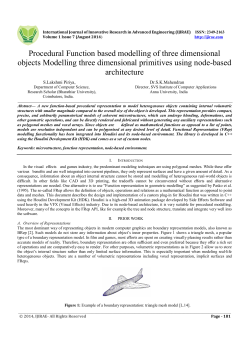 Procedural Function based modelling of three dimensional