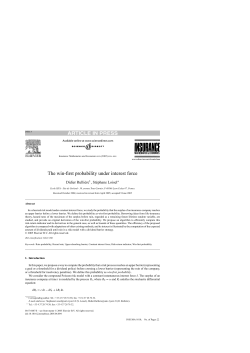 The win-first probability under interest force