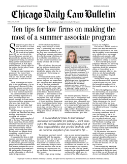Ten tips for law firms on making the most of a summer