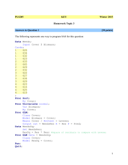 3.1 From these values, calculate MST, MSE, the F