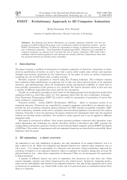 EMOT &ndash; Evolutionary Approach to 3D Computer Animation