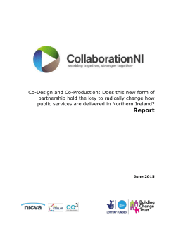 Co-Design and Co-Production Report - CollaborationNI