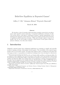 Belief-free Equilibria in Repeated Games