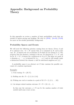 Notes on Stochastic Finance