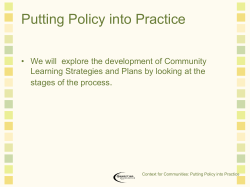 Putting Policy into Practice