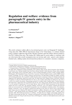 evidence from paragraph IV generic entry in the pharmaceutical
