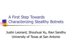 A First Step Towards Characterizing Stealthy