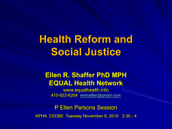 Health reform - EQUAL Health Network