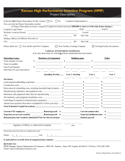HPIP Manager, Kansas Department of Commerce, 1000 SW