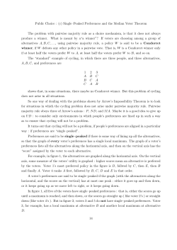 Public Choice : (c) Single&ndash;Peaked Preferences and the Median