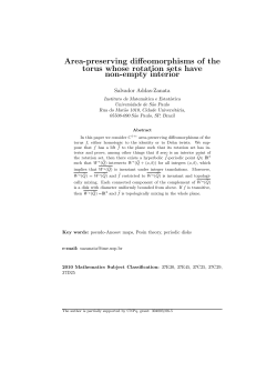 Area-preserving diffeomorphisms of the torus whose - IME-USP