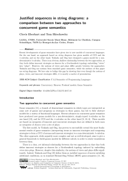 Justified sequences in string diagrams: a comparison between two