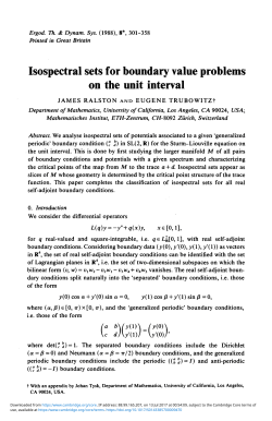 Isospectral sets for boundary value problems on the unit interval