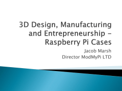 3D Design, Manufacturing and Entrepreneurship