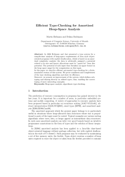 Efficient Type-Checking for Amortised Heap