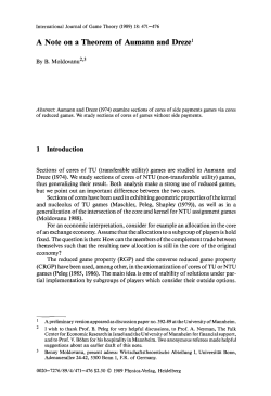 A note on a theorem of Aumann and Dreze