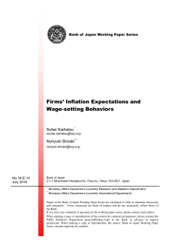 Firms` Inflation Expectations and Wage