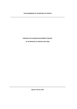 Tourism Development Strategy of the Republic of Croatia until 2020