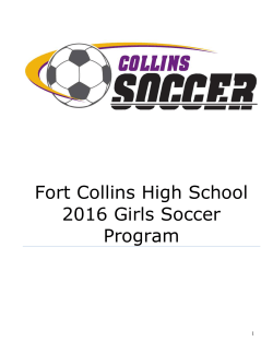Fort Collins High School Soccer Program