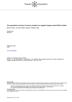 Tilburg University The asymptotic structure of