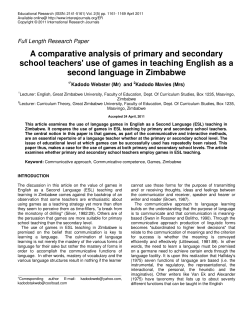 A comparative analysis of primary and secondary school teachers