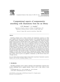 Computational aspects of nonparametric smoothing with illustrations