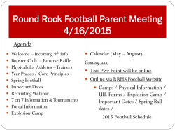 Round Rock Football Parent Meeting 4/20/2011