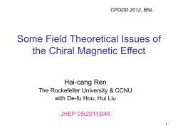 Some Theoretical Issues of the Chiral Magnetic effect