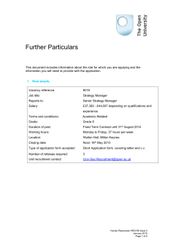 Further Particulars HRG158
