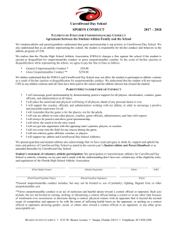 Carrollwood Day School SPORTS CONDUCT 2017 &ndash; 2018