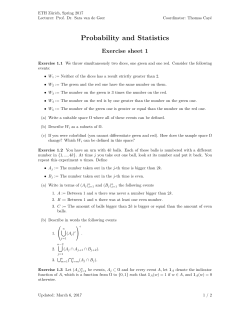 Exercise sheet 1