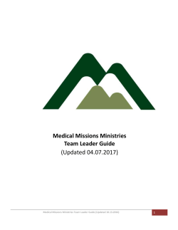 Leader Guide - Medical Missions Ministries