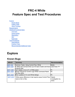 Test Procedures