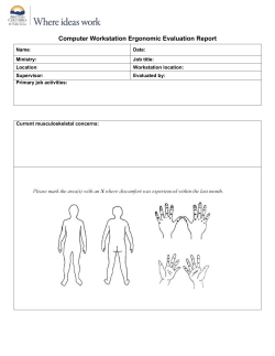 Computer Workstation Ergonomic Evaluation Report