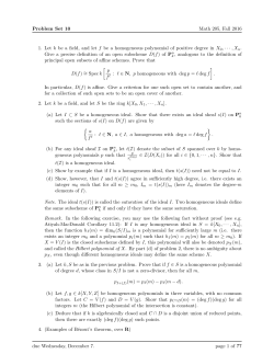 Problem Set 10 Math 205, Fall 2016 1. Let k be a field, and let f be a