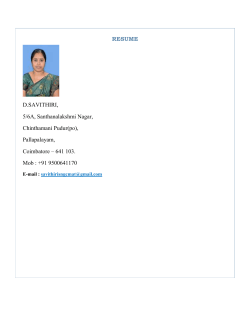 Savithiris-Resume - Indian School Muscat