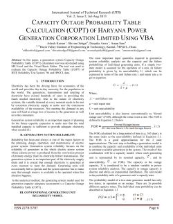 capacity outage probability table calculation (copt)