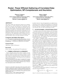 Power Efficient Gathering of Correlated Data: Optimization, NP