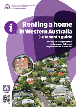 a tenant`s guide - Department of Commerce