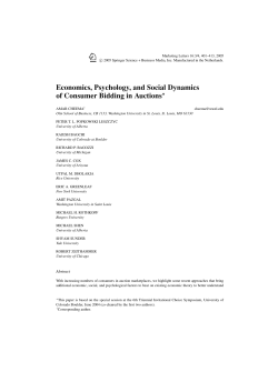 Economics, Psychology, and Social Dynamics of Consumer Bidding