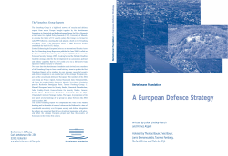 A European Defence Strategy