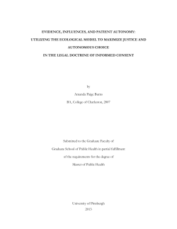 Evidence, influences, and patient autonomy: utilizing the ecological