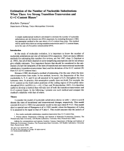 Estimation of the Number of Nucleotide Substitutions When There