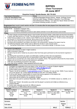 Tournament Information