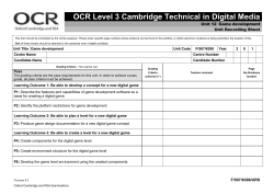 Unit 12 Game development