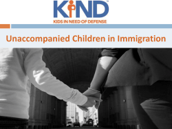 Introductory Training: Representing Unaccompanied Children in