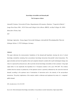 Knowledge externalities and demand pull: The European evidence