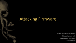 Attacking Firmware
